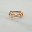 Anillo Infinito 1.8gr / T5 1/4 / Dos Oros Blanco Rosa 18K $