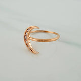 Anillo Luna 1.55gr / T6 3/4 / Oro Rosa 18K