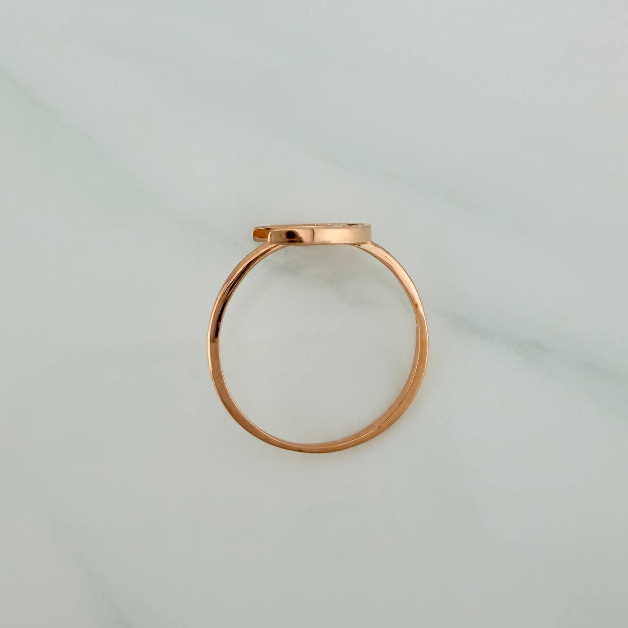 Anillo Luna 1.55gr / T6 3/4 / Oro Rosa 18K