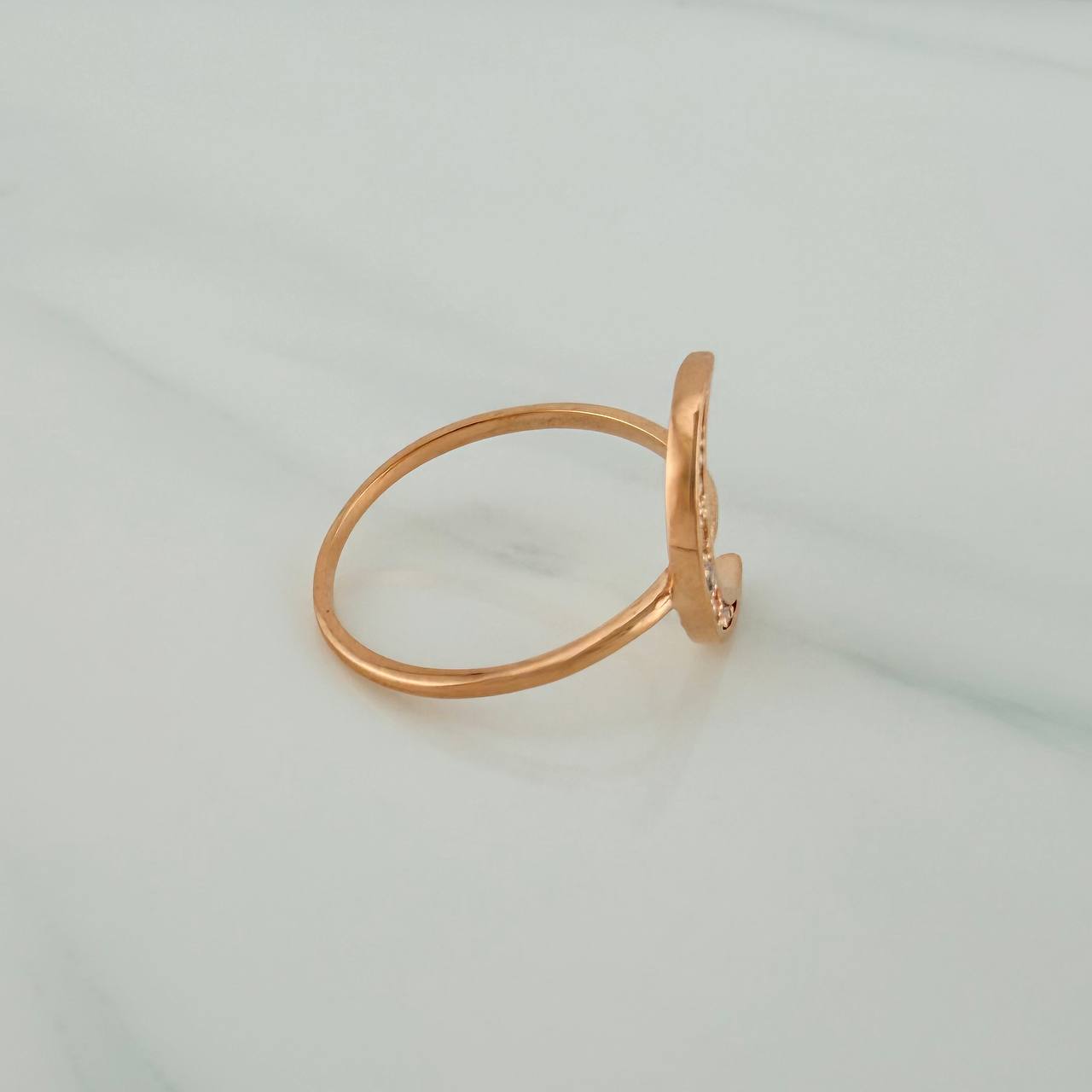 Anillo Luna 1.55gr / T6 3/4 / Oro Rosa 18K
