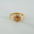 Anillo Mercedes 5gr / T9 / Dos Oros Amarillo Blanco 18K $