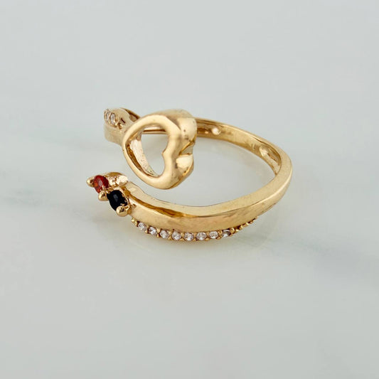 Anillo Abrazo Corazon 2.5gr / T6 1/2 / Oro Amarillo 18K