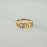 Anillo Mama 2gr / T6 3/4 / Dos Oros Amarillo Blanco 18K $