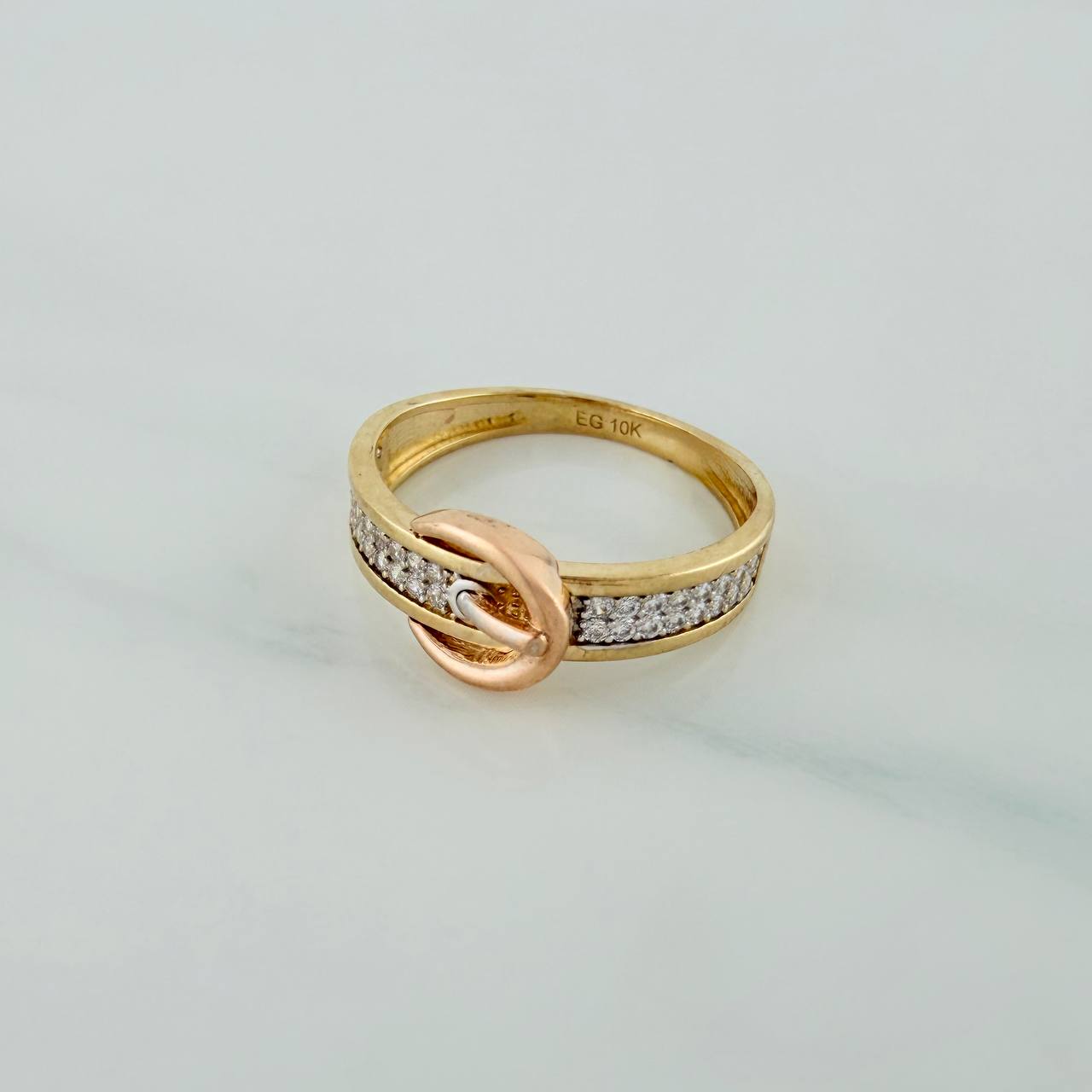 Anillo Correa 2.2gr / T6 3/4 / Tres Oros 18K $