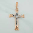 Dije Cruz Cristo 6.95gr / 5.8cm / Dos Oros Blanco Rosa 18K $