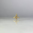 Dije Avion 0.6gr / 2.2cm Troquelado Oro Amarillo