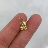Dije Oso 0.5gr / 1.7cm / Corazon Troquelado Oro Amarillo $