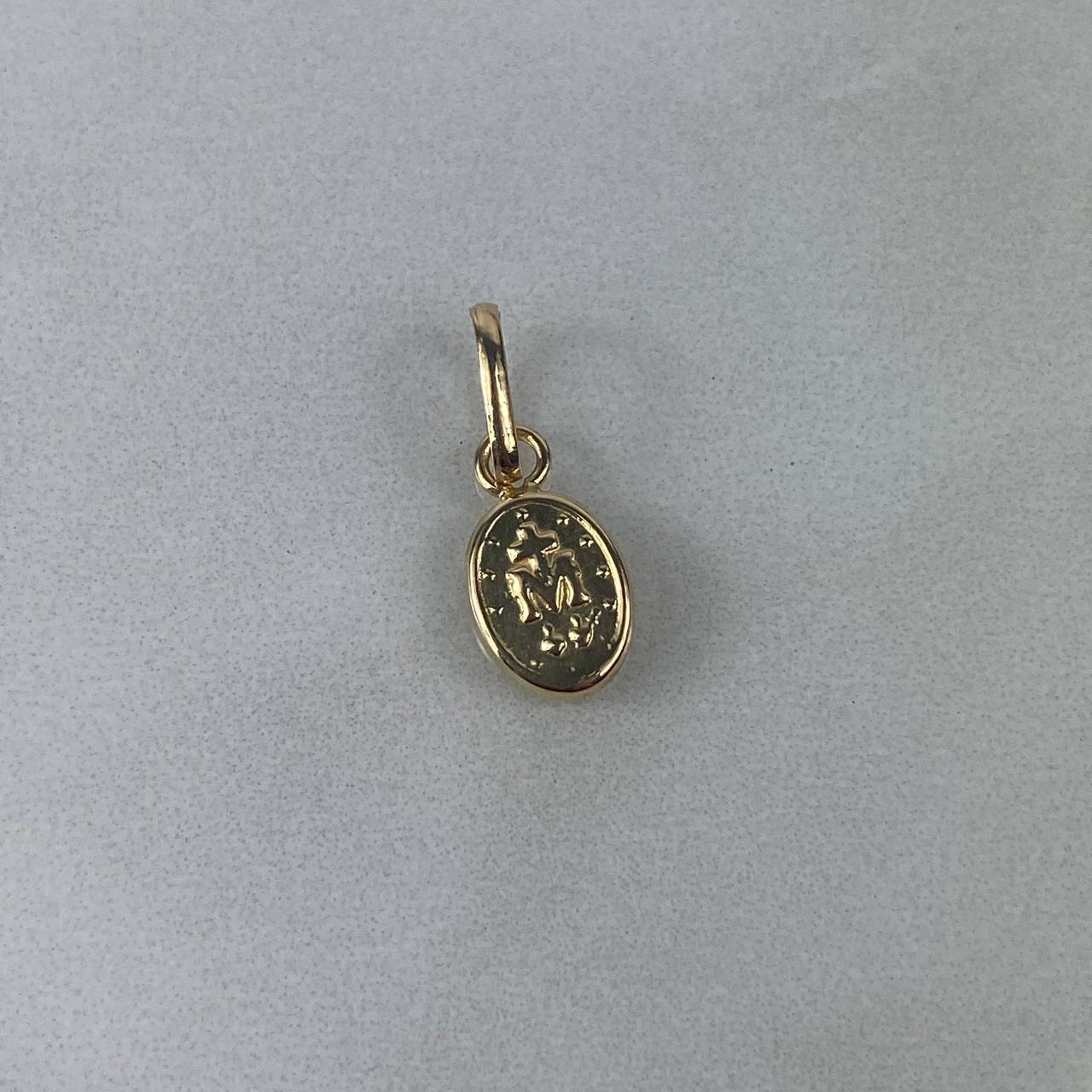 Dije Virgen Milagrosa 0.5gr / 1.6cm Troquelado Oro Amarillo
