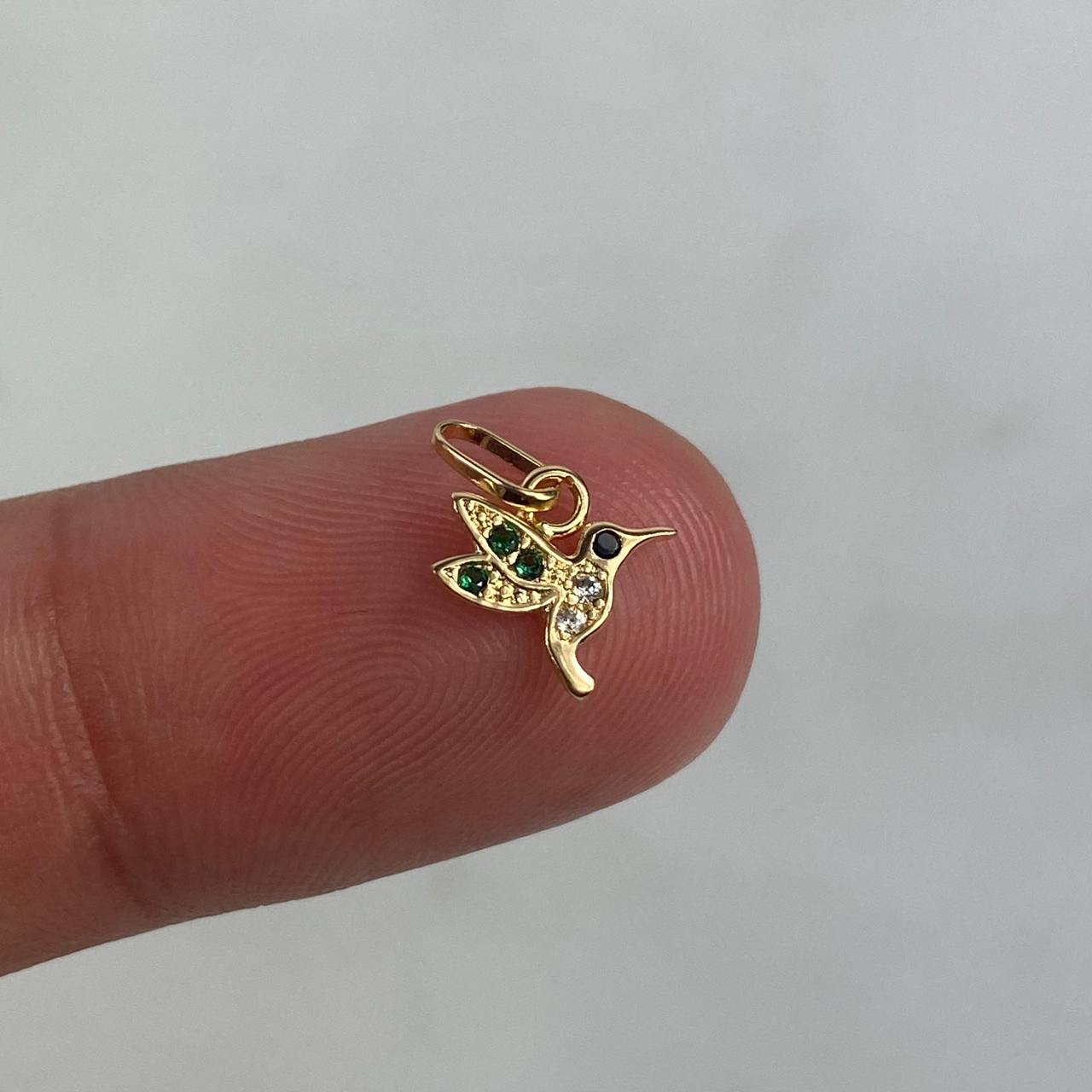 Dije Colibri 0.35gr / 1.1cm Circones Blancos Negros Verdes Oro Amarillo
