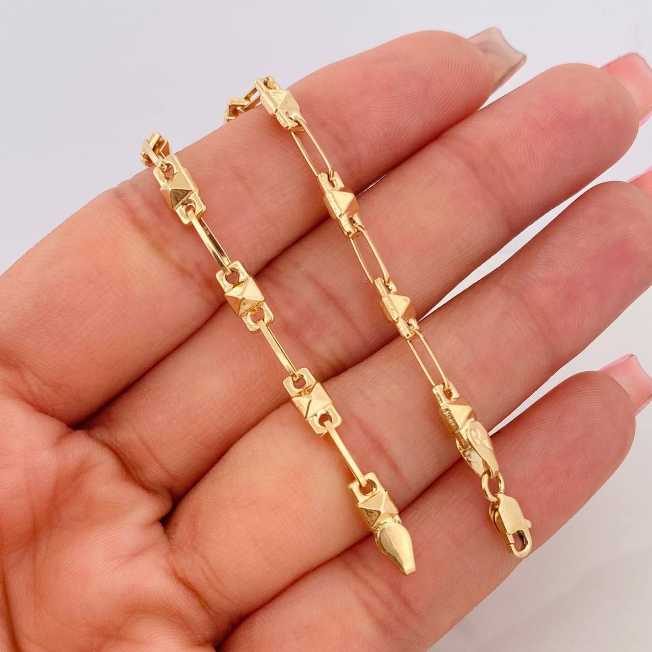 Pulso Rustica Rombo 3.75g / 21cm / 4.31mm Oro Amarillo 18K