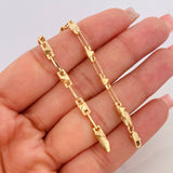 Pulso Rustica Rombo 3.75g / 21cm / 4.31mm Oro Amarillo 18K