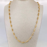 Cadena Rustico Rombo 9.6g / 60cm / 4.28mm Oro Amarillo 18K