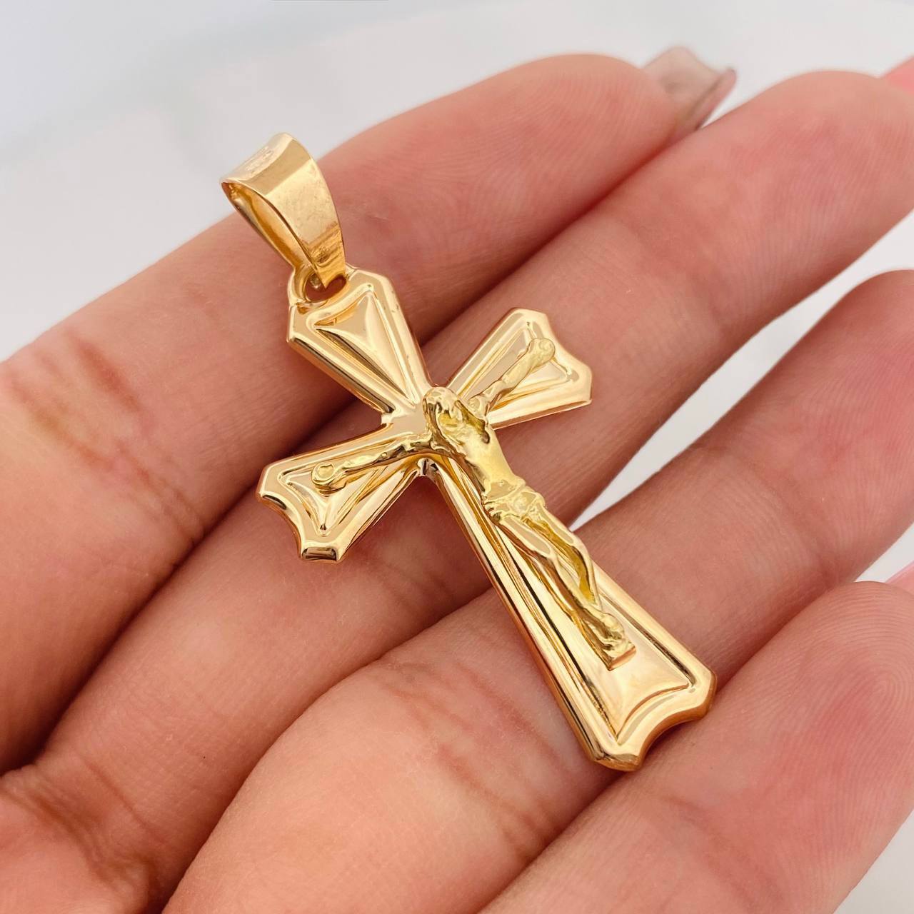 Dije Cruz Cristo 3.35g / 4.05cm Oro Amarillo 18K