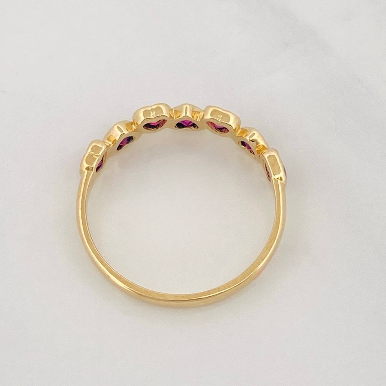 Anillo Corazones 1.8g / T6 1/2 Oro Amarillo 18K