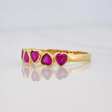 Anillo Corazones 1.8g / T6 1/2 Oro Amarillo 18K