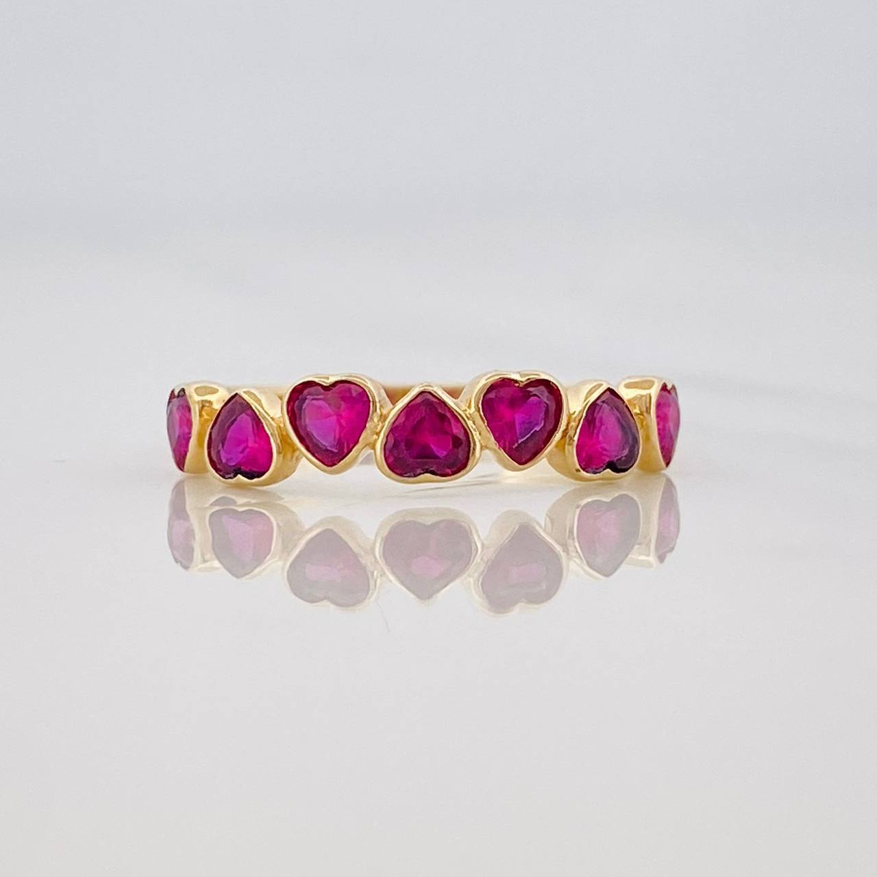Anillo Corazones 1.8g / T6 1/2 Oro Amarillo 18K
