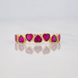 Anillo Corazones 1.8g / T6 1/2 Oro Amarillo 18K
