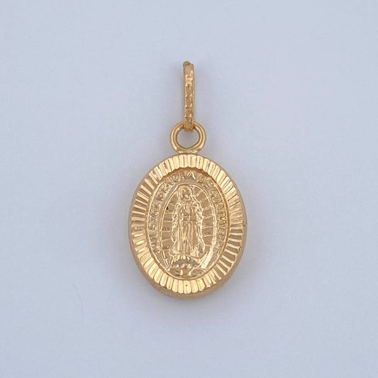 Dije Virgen De Guadalupe 0.8gr / 2.3cm / Oro Amarillo 18K $