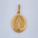 Dije Virgen Milagrosa 1.7gr / 3cm / Oro Amarillo 18K $
