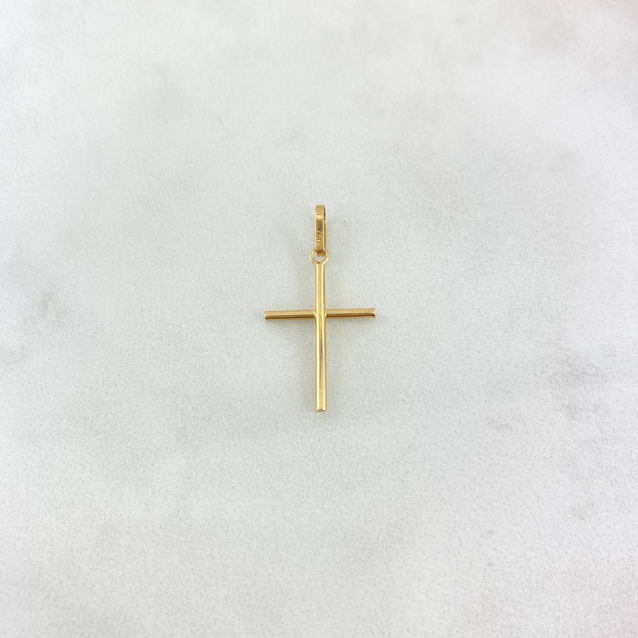Dije Cruz 0.45gr / 2.5cm / Lisa Oro Amarillo ©