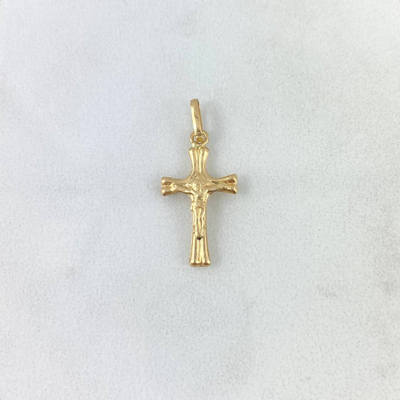 Dije Cruz Cristo 0.6gr / 2.6cm / Rombo Oro Amarillo