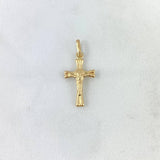 Dije Cruz Cristo 0.6gr / 2.6cm / Rombo Oro Amarillo