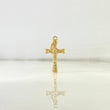 Dije Cruz Cristo 0.6gr / 2.6cm / Rombo Oro Amarillo