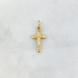 Dije Cruz Cristo 0.45gr / 2.3cm / Lineas Oro Amarillo
