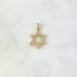 Dije Estrella de David 2gr / 2.5cm / Circones Blancos Oro Amarillo