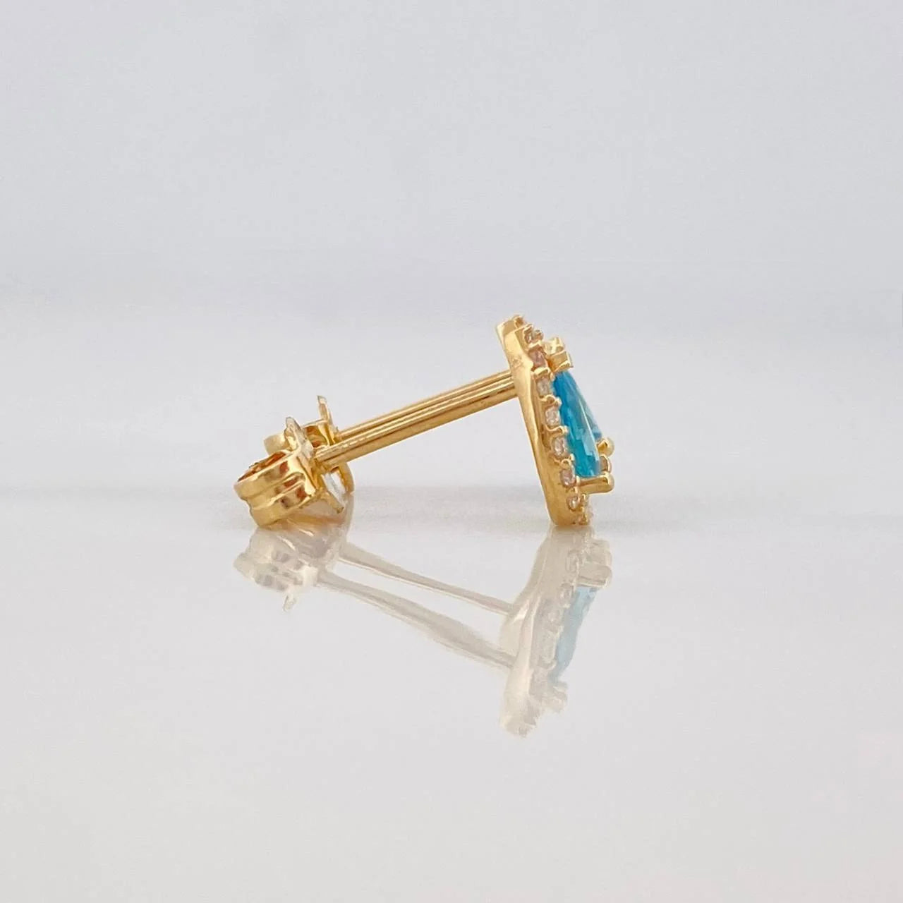 Topos Halo Gota 1.25g / 6mm Oro Amarillo 18K