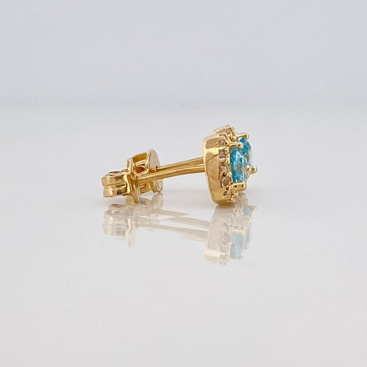 Topos Halo Corazon 1.6g / 6.65mm Oro Amarillo 18K