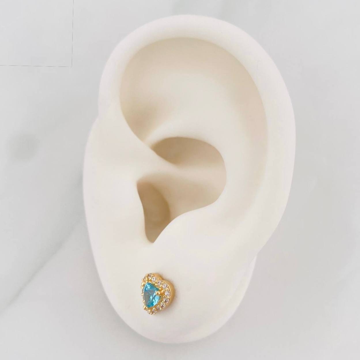 Topos Halo Corazon 1.6g / 6.65mm Oro Amarillo 18K