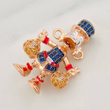 Herraje Pato Bolsas de Dinero 5.9g / 2.7cm Tres Oros 18K