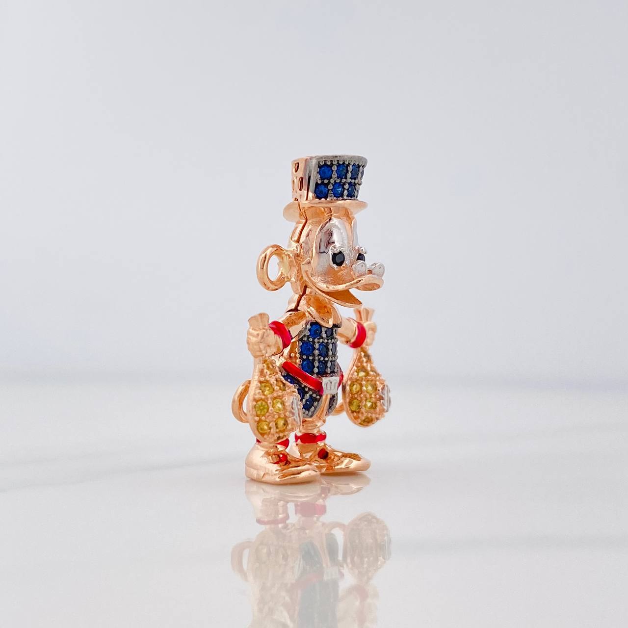 Herraje Pato Bolsas de Dinero 5.9g / 2.7cm Tres Oros 18K