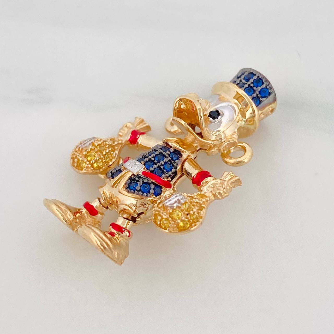 Herraje Pato Bolsas de Dinero 5.85g / 2.7cm Tres Oros 18K
