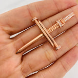 Dije Cruz Clavo 6g / 6cm Oro Rosa 18K