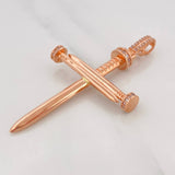 Dije Cruz Clavo 3.95g / 5cm Oro Rosa 18K