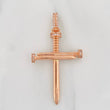 Dije Cruz Clavo 6g / 6cm Oro Rosa 18K