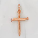 Dije Cruz Clavo 6g / 6cm Oro Rosa 18K