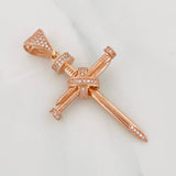 Dije Cruz Clavo 6.35g / 5cm Oro Rosa 18K