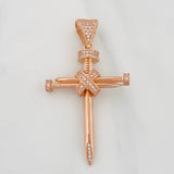 Dije Cruz Clavo 6.35g / 5cm Oro Rosa 18K