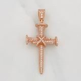 Dije Cruz Clavo 7.05g / 5cm Oro Rosa 18K