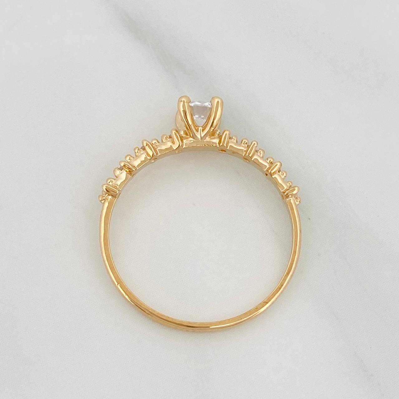 Anillo Solitario Churumbela 1.45g / T6 Oro Amarillo 18K