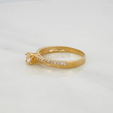 Anillo Solitario Churumbela 2.4g / T7 3/4 Oro Amarillo 18K