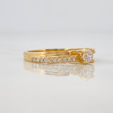 Anillo Solitario Churumbela 2.4g / T7 3/4 Oro Amarillo 18K