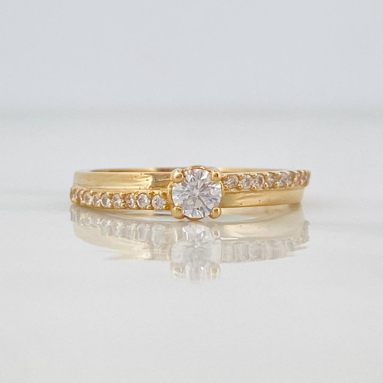 Anillo Solitario Churumbela 2.4g / T7 3/4 Oro Amarillo 18K