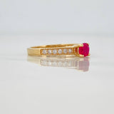 Anillo Solitario Churumbela 2.5g / T7 Oro Amarillo 18K