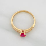 Anillo Solitario Churumbela 2.5g / T7 Oro Amarillo 18K