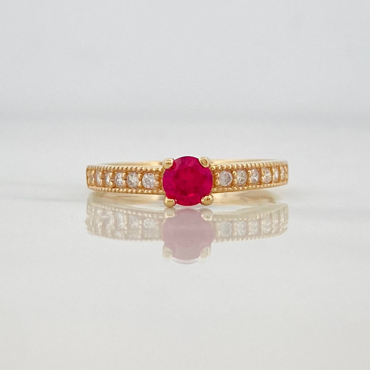 Anillo Solitario Churumbela 2.5g / T7 Oro Amarillo 18K