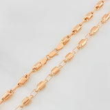 Cadena Rustica Barril 15g / 60cm / 4.5mm Oro Rosa 18K